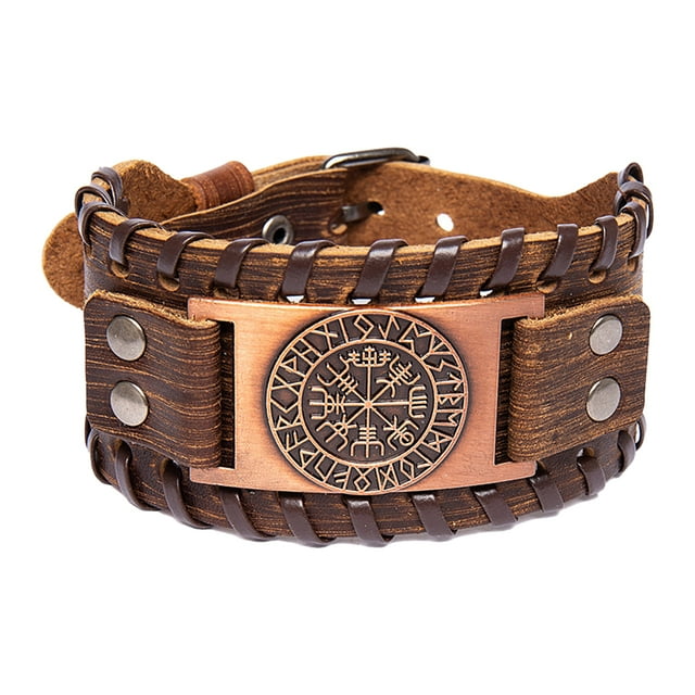 Sonducket Brazalete de cuero Pulseras punk Pulseras Accesorio de moda Type6 NO6
