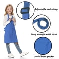 thumbnail image 3 of TOPTIE Kids Aprons with Pocket & Adjustable Strap, Child Chef Bib Apron for Kitchen Cooking Baking Painting-Blue-L, 3 of 8