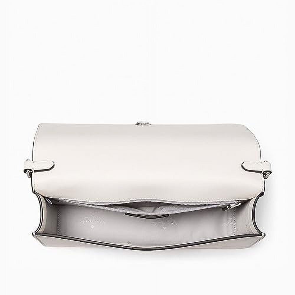 Kate Spade New York Women's Madison Saffiano Leather Flap Crossbody Bag, Platinum Grey