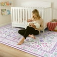thumbnail image 7 of Balacho Cozy Boho Vintage Floral Area Rug, 6' x 9', Purple, 7 of 7