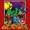 thumbnail image 2 of Boy's Marvel Halloween Avengers Scene  Graphic Tee Red X Small, 2 of 4
