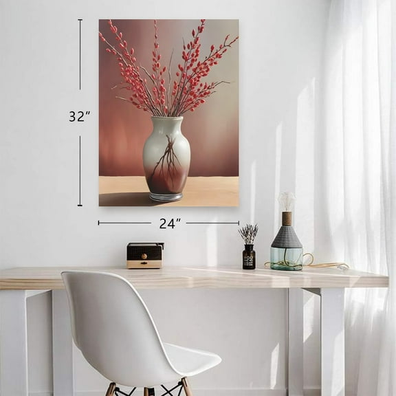 Canvas Wall Art Print - Home Decor Painting - Willows in Fire Three 24x32