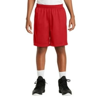 Sport-Tek YST510 Youth Posi Charge Classic Mesh Shorts, True Red - Medium