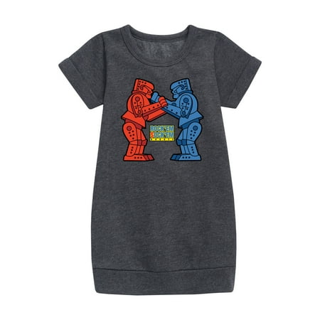 

Rock Em Sock Em - Rock Em Robot - Toddler And Youth Girls Fleece Dress