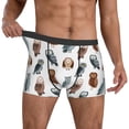 thumbnail image 3 of Men's Boxer Briefs, Ugly Dorky Owl Soft Comfy Mens Underwear Boxer Briefs Breathable With Widen Waist, 3 of 7