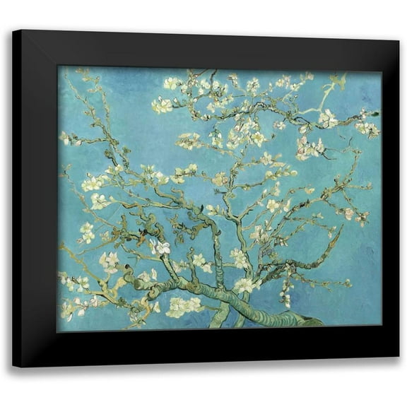 Van Gogh, Vincent 14x12 Black Modern Framed Museum Art Print Titled - Almond Blossoms 1890