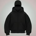 thumbnail image 6 of RimdGhov Unisex Balaclava Hoodie - 2-in-1 Double-Layer Zip Jacket with Built-in Ski Mask, Windproof Warm Winter Outerwear, 6 of 8