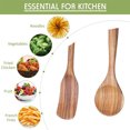 thumbnail image 4 of Wooden Kitchen Utensils Set - 2 Piece Non-Stick Bamboo Wooden Utensils for Cooking - Easy to Clean Reusable, 4 of 5