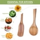 thumbnail image 4 of Juego de utensilios de cocina de madera - Utensilios de madera de bambú antiadherentes de 2 piezas para cocinar - Fácil de limpiar y reutilizable, 4 of 5