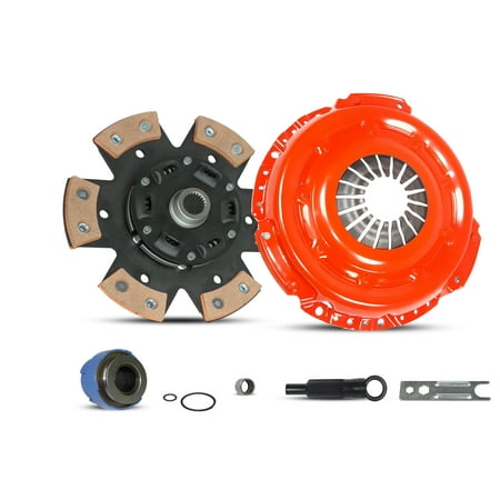Clutch Kit Works With Ford Explorer Mazda B4000 Eddie Bauer Limited Xl Xls Xlt Se Troy Lee 1993-2000 4.0L V6 SOHC (6 Puck Clutch Disc Stage 3)