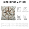 thumbnail image 5 of WERPE  Cushion Covers Vintage Compass Antique Pattern Global Geography Direction Square Soft,Pillow Cases Decor for Couch Bedroom Sofa Living, 5 of 5