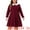 Burgundy, variant on DARING DIVA Plus Christmas Peter Pan Collar A Line Knee Length Dress 1X Burgundy