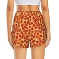 thumbnail image 4 of Uemuo Pizza Pattern Women's Athletic Shorts High Waisted Running Shorts with Liner Pockets Gym Elastic Workout Shorts-XX-Large, 4 of 9