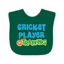 Inktastic Cricket Player in Training Boys or Girls Baby Bib