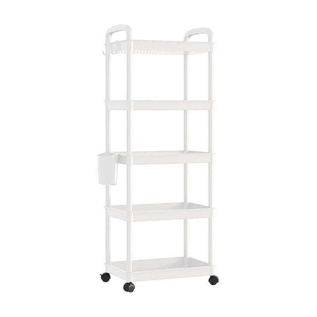 Fesfesfes 5 Tier Kitchen Shelf Multi layer Pot Storage Rack Home Floor Standing Storage Shelf Kitchen and Bathroom Organizer Simples Storage Rack Space Saving Design