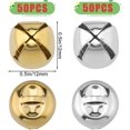 thumbnail image 2 of 100 cascabeles Nol (50 Pices D'argent Et 50 Pices D'or, 1,2 Cm), Mtal Petites Clochettes Grelots Pour La Dcoration De Nol La Maison Du Festiv, 2 of 5