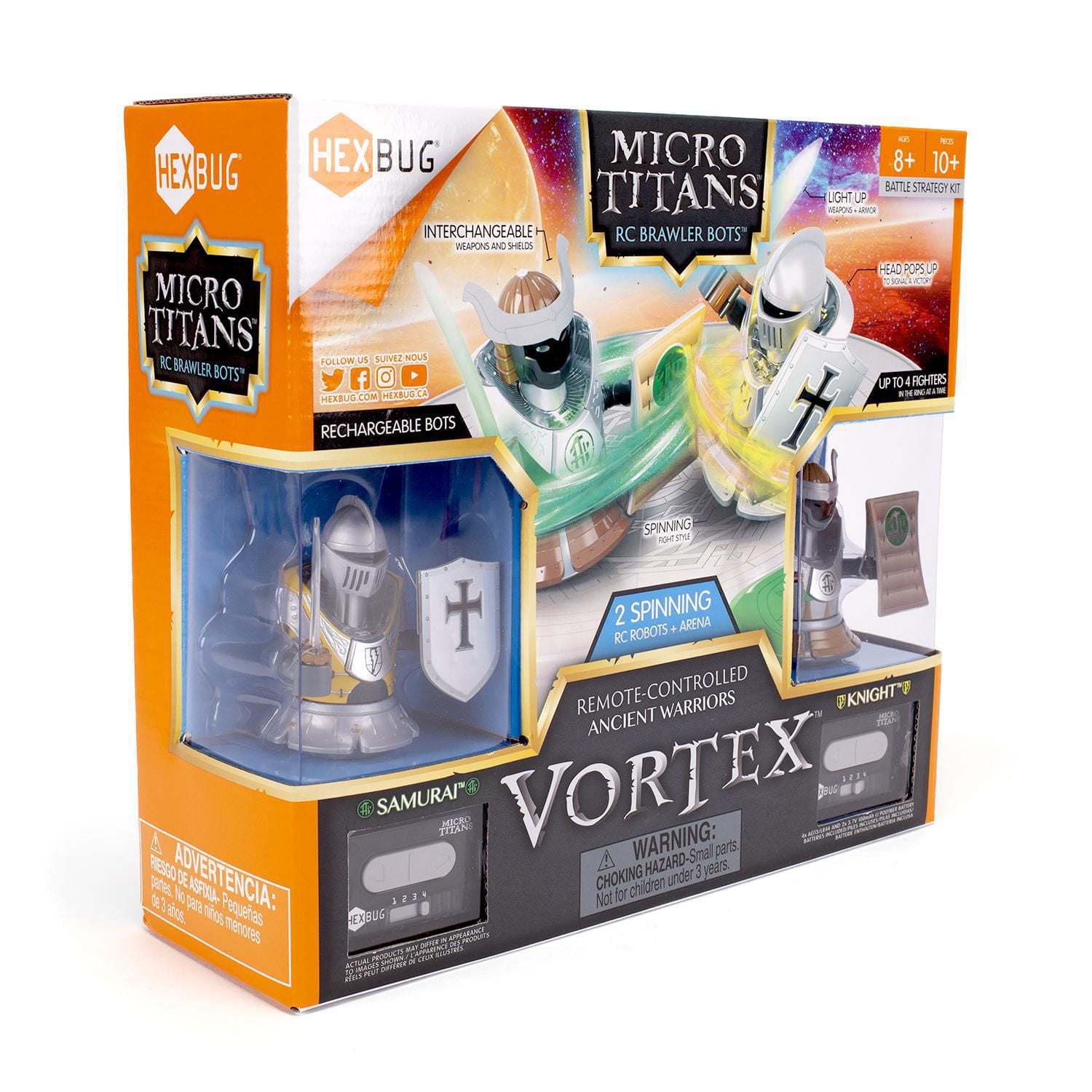 Hexbug Micro Titans Vortex - Chevalier contre Samouraï