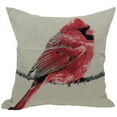 thumbnail image 2 of Cardinal Bird Emboridery  with Feather Filled Pillow, Red, 18 by 18-Inch, 2 of 3