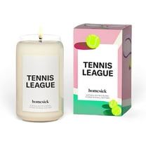 Homesick Premium Scented Candle, Tennis League - Scents of Lime Blossom, Orange Flower, Salted Musk, 13.75 oz, 60-80 Hour Burn, Gifts, Soy Blend Candle Home Decor, Relaxing Aromatherapy Candle