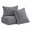 Dark Grey, variant on Unikome Luxury Faux Rabbit Fur Comforter Set, 3 Piece Plush Bedding Set with 3D Bubble Texture, Soft Warm Comforter with 2 Pillow Shams, Queen Size, Khaki