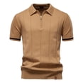 thumbnail image 1 of pstuiky Camisas de manga corta para hombre, Suéter informal de manga corta con cuello vuelto, cómodo y liso para hombre camisas casuales para hombre l, 1 of 4