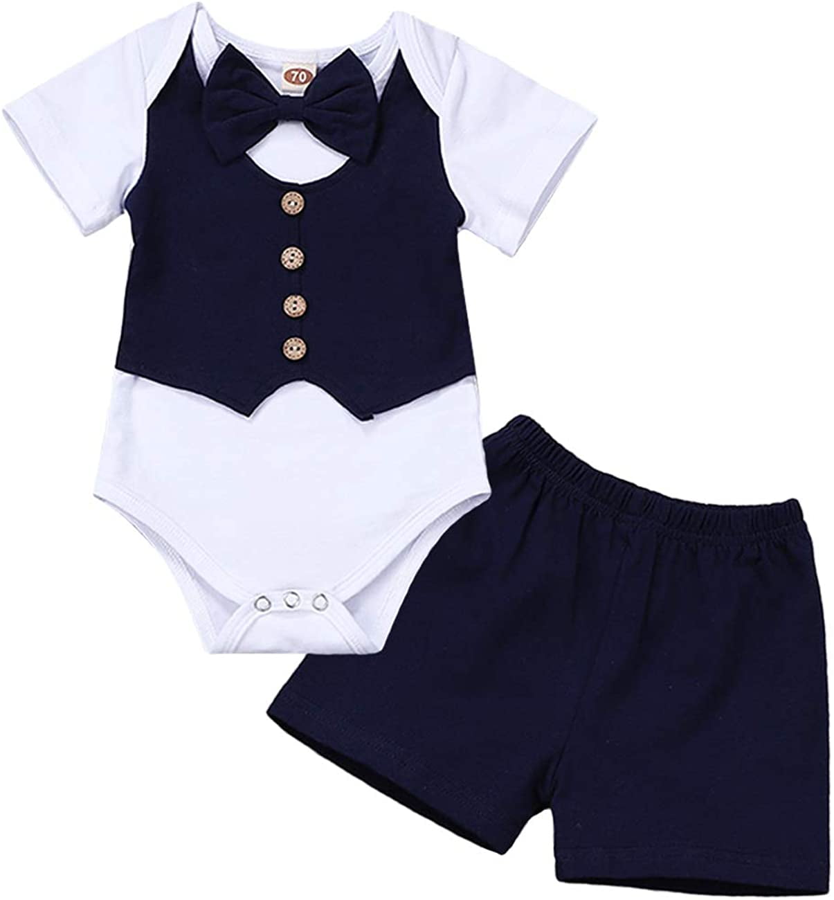 Baby boys clothes wedding birthday party suit Tuxedo cotton bodysuit jumpers 