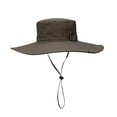 thumbnail image 3 of Wide Brim Bucket Hat Polyester Fisherman Visor for Vocation Outdoors Fishing Style A Coffee, 3 of 8