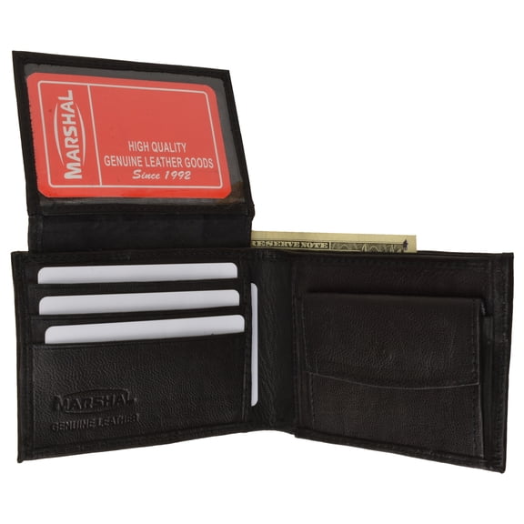 Genuine Leather Bifold Card ID Holder Double Wallet 2252 (C) Brown