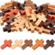 thumbnail image 1 of FELTECHELECTR 50 piezas de dijes de joyería en forma de cruz, dijes colgantes de cruz de madera, mini colgantes de cruz para joyería, 1 of 3