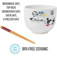 thumbnail image 5 of Disney Mickey and Minnie Ceramic Ramen Noodle Rice Bowl with Chopsticks, 20 Ounces, 5 of 10