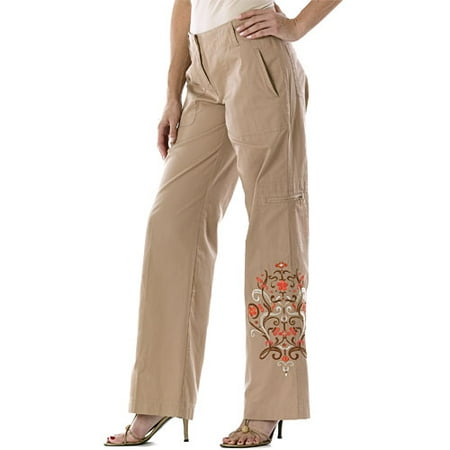 Metro7 - Women's Embroidered Cargo Pant