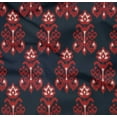 thumbnail image 4 of oneOone Organic Cotton Poplin Twill Fabric Floral Ikat Print Fabric By The Yard 42 Inch Wide, 4 of 4