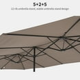 thumbnail image 4 of Senfot 15FT Extra Large Patio Umbrella with Base Double-Sided Market Umbrella Crank Handle UV Protected for Garden Backyard Poolside, 4 of 9