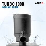 AQUAEL Turbo 1000 Internal Aquarium Filter, 265 GPH, for Aquariums 30 to 65 Gallons, with Sponge, Ceramic Media, Aeration Tube and Adjustable Flow