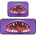 thumbnail image 7 of SKYSONIC 3D Monster Mouths Kitchen Mats Set of 2 Purple Evil Face Floor Runner Rug Anti Fatigue Non Slip Comfort Mat 19.7x27.6 Inch + 19.7x47.2 Inch for Living Room Laundry Room Hallway, 7 of 7
