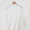 thumbnail image 6 of LangJing Womens Pajama Tops Short Sleeve Plus Size Loose Fit T Shirts High Neck Summer Spring Tops 2026 Basic Casual Sleepwear White,L, 6 of 6