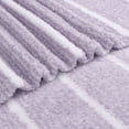 thumbnail image 4 of Regal Living Ultra Soft Cozy Knit Throw Blanket, Gray Purple Stripe, 90" x 90", 4 of 10