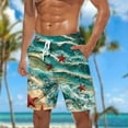 thumbnail image 2 of snilers Big and Tall Mens Swim Trunks 3D Graphic Print Board Shorts Casual Hawaiian Summer Beach Shorts with Pocket, 2 of 5