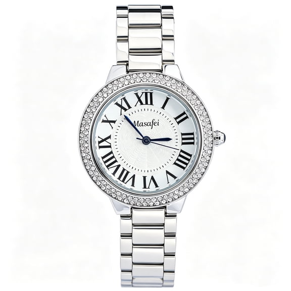 VORSEL Women's Stainless Steel Bracelet Watch with Roman Numeral Dial