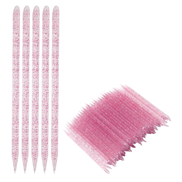 Empujador De Cutículas De Uñas Desechable, Palillo De Manicura Y Pedicura Para Cutículas 100 Piezas Mango Colorido De Doble Extremo Para Técnicas De Uñas Para El Hogar Para