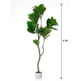 thumbnail image 6 of Ataujin Artificial Fiddle Leaf Fig Tree with Natural Trunk, Realistic Faux Indoor Plant, Lifelike Fake Plant Faux Indoor Plant with Leaves in Pot for Home and Office Decor, 6 of 6