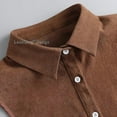 thumbnail image 4 of LoudSung Fake Collar Detachable Blouse False Collar Half Shirts Collar Brown Designed Top Elegant for Women Girls, 4 of 7