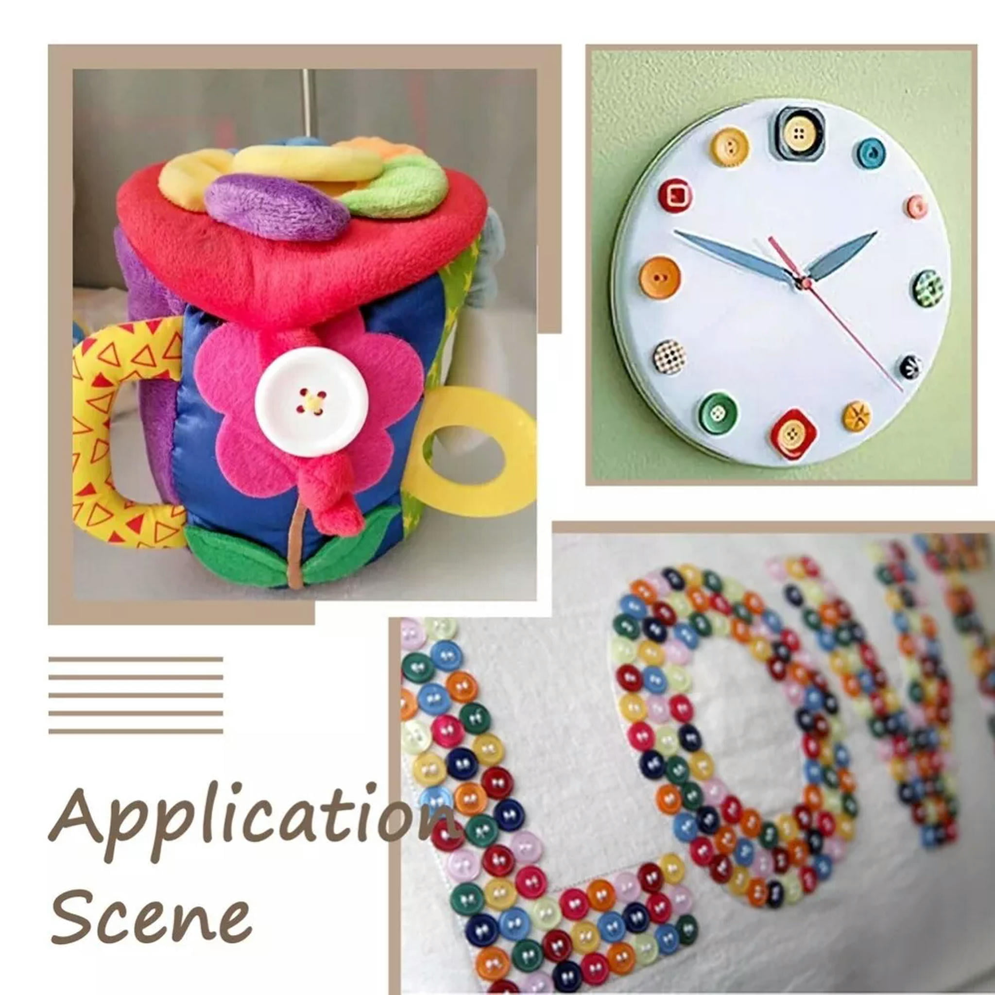 U8MO 500pc 2-hole Plastic Buttons Cute Flower Bowknot Heart Sewing Buttons 5.5~24.5mm