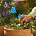 thumbnail image 4 of 2 Pack Vintage Iron Mushroom Ground Stake, Painted Metal Garden Ornament Flower Bed Planter Porch Yard Landscapes Decor, 4 of 7