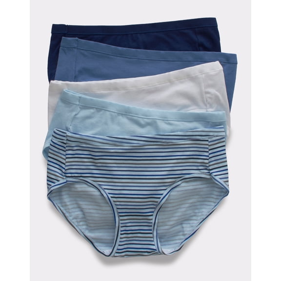 Hanes Ultimate Women’s Hipster Underwear 5-Pack ComfortSoft Wicking Soft Stretchy