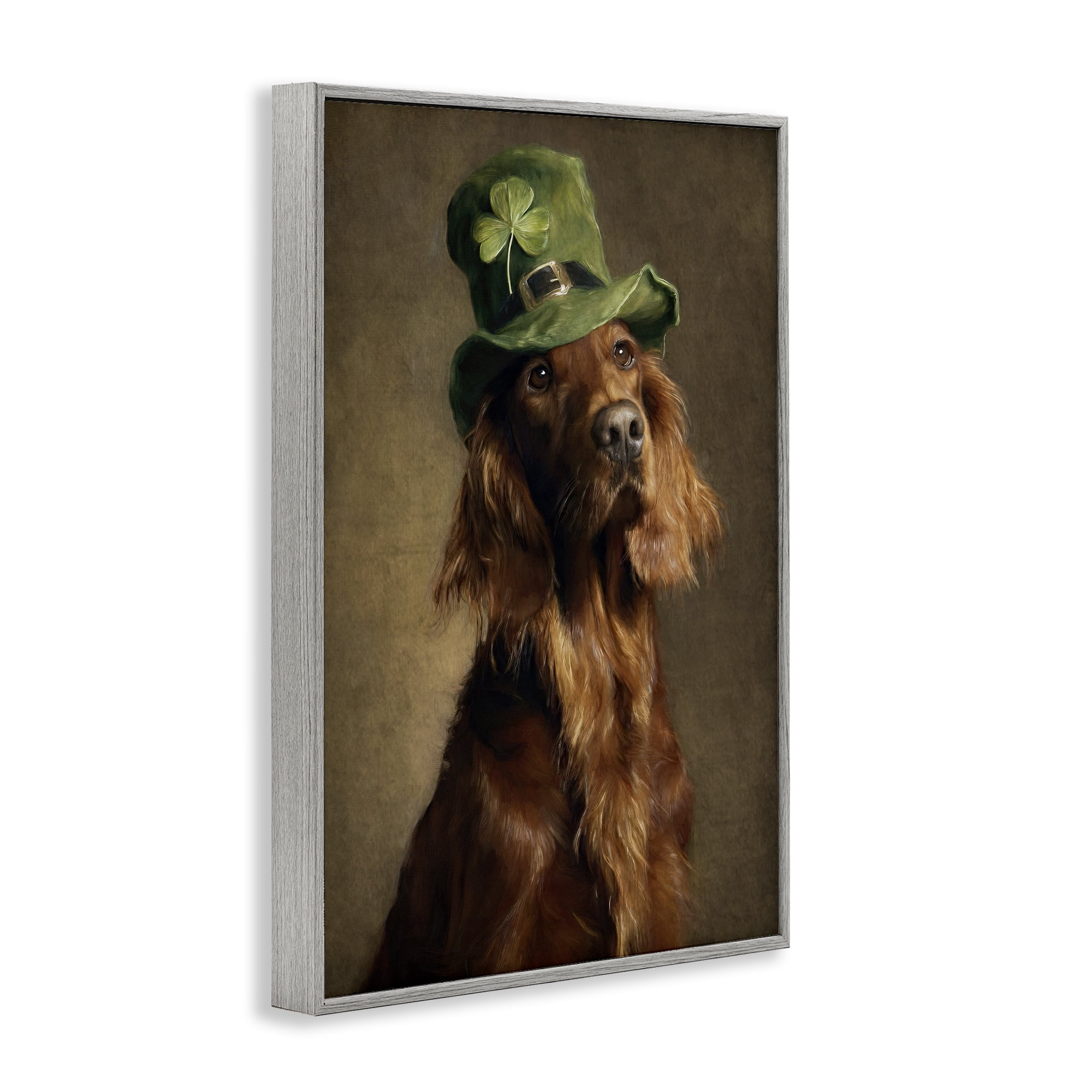 Stupell Industries The Irish Setter Portrait Gray Framed Giclee Art, design by Tina LeCour