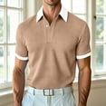 thumbnail image 6 of IhhxPro Big & Tall Men's Short Sleeve Collared Shirt with Button Detail Stretchable Summer Knit Casual Fit Lightweight Travel Golf S-3XL, 6 of 6