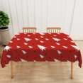 thumbnail image 5 of Duangreer Red Christmas Rectangle Tablecloth, White Xmas Trees Print Table Cover with Waterproof Wrinkle Resistant for Party Decorations, 52 x 70 Inch, 5 of 6