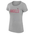 thumbnail image 2 of Women's G-III 4Her by Carl Banks  Gray Los Angeles Angels Dot Print Fitted T-Shirt, 2 of 3