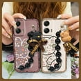 thumbnail image 2 of LYM-Phone Case For MOTO G Stylus 5G 2024, Cartoon phone case Black pearl pendant silicone Bear bracelet Dirt-resistant Anti-knock Back Cover Simplicity protective case soft case cute, 2 of 9